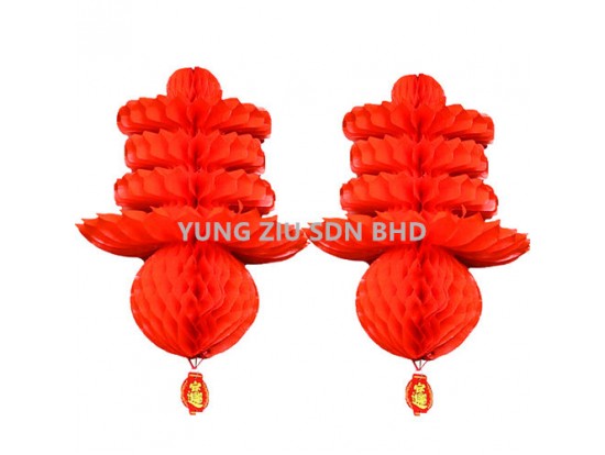 60CM A MATERIAL SPRING LANTERN(2P/SET)CNY(9371)